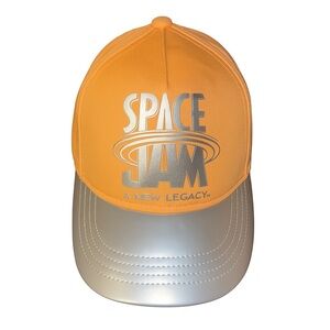 Space Jam Curved Brim Orange & Silver Baseball Cap Hat